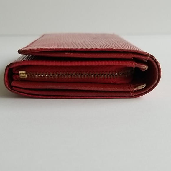 Louis Vuitton Red Epi Porte Monnaie Tresor Wallet - Picture 6 of 16